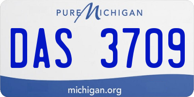 MI license plate DAS3709
