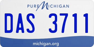 MI license plate DAS3711