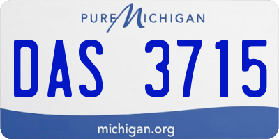 MI license plate DAS3715