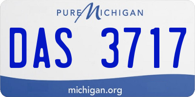 MI license plate DAS3717