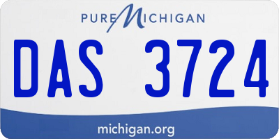 MI license plate DAS3724