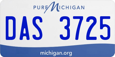 MI license plate DAS3725
