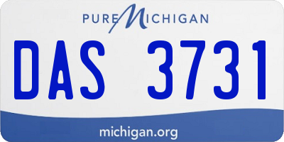 MI license plate DAS3731