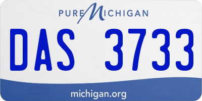 MI license plate DAS3733