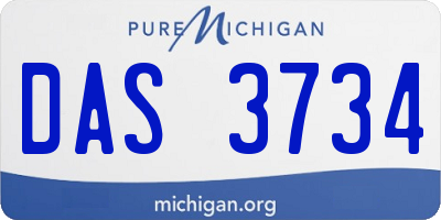 MI license plate DAS3734