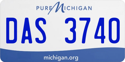 MI license plate DAS3740