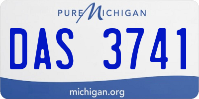MI license plate DAS3741