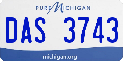 MI license plate DAS3743