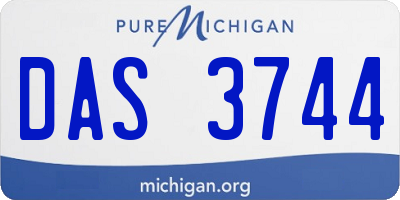 MI license plate DAS3744