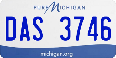 MI license plate DAS3746