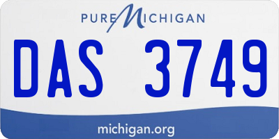 MI license plate DAS3749