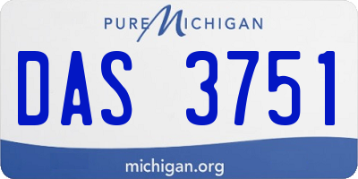 MI license plate DAS3751