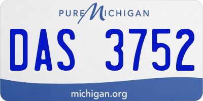 MI license plate DAS3752