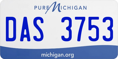 MI license plate DAS3753