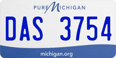 MI license plate DAS3754