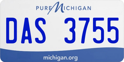 MI license plate DAS3755