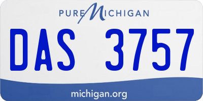 MI license plate DAS3757