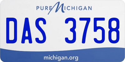 MI license plate DAS3758
