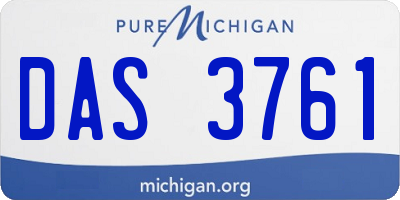 MI license plate DAS3761
