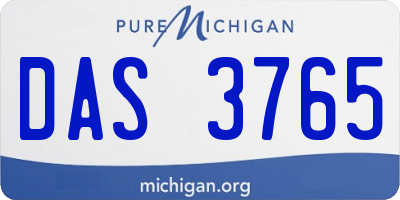 MI license plate DAS3765