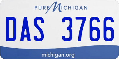 MI license plate DAS3766