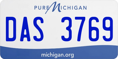 MI license plate DAS3769