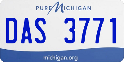 MI license plate DAS3771