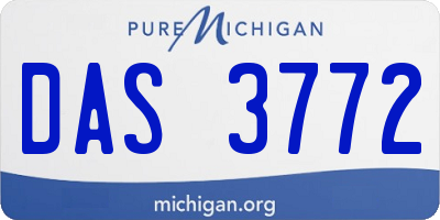 MI license plate DAS3772