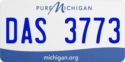 MI license plate DAS3773