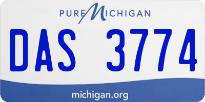 MI license plate DAS3774