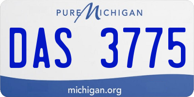MI license plate DAS3775