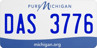 MI license plate DAS3776