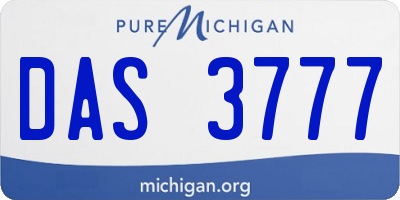 MI license plate DAS3777