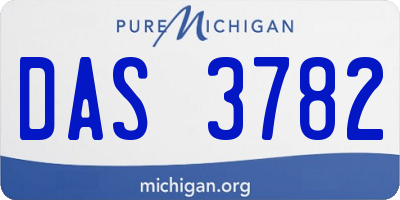 MI license plate DAS3782