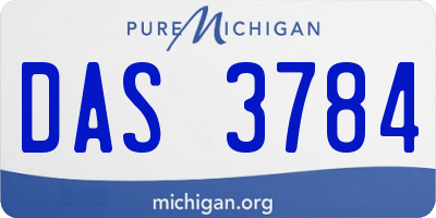 MI license plate DAS3784