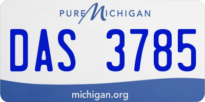 MI license plate DAS3785