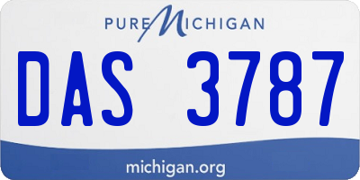MI license plate DAS3787