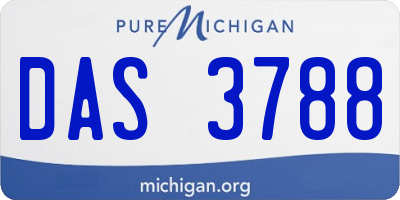 MI license plate DAS3788