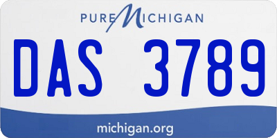 MI license plate DAS3789