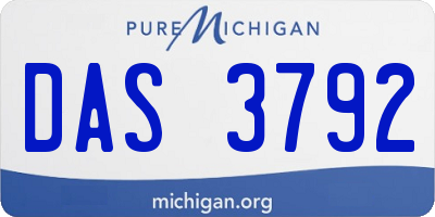 MI license plate DAS3792