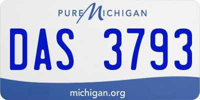MI license plate DAS3793