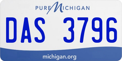 MI license plate DAS3796