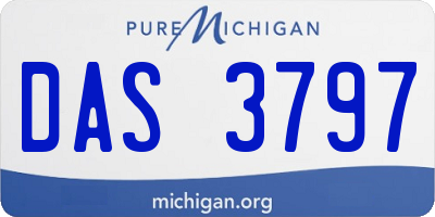 MI license plate DAS3797