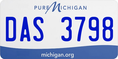 MI license plate DAS3798