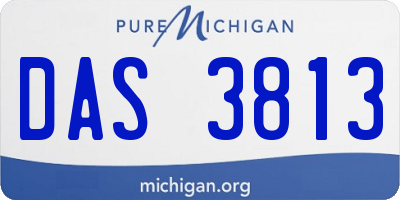 MI license plate DAS3813