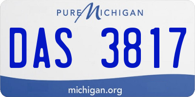 MI license plate DAS3817