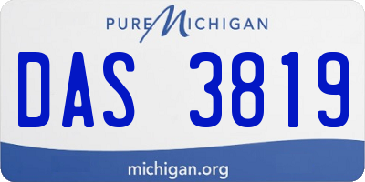 MI license plate DAS3819