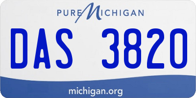 MI license plate DAS3820