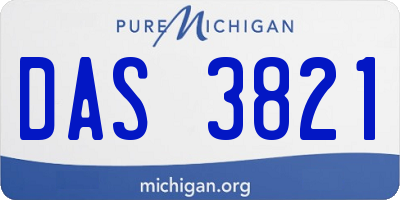 MI license plate DAS3821