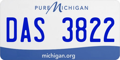 MI license plate DAS3822